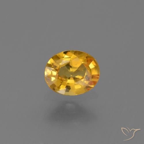 0.68ct Naturale Dorato scuro Zaffiro, Ovale, VS