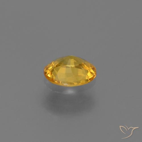 Zaffiro Dorato scuro naturale da 0.68 ct, Ovale, VS