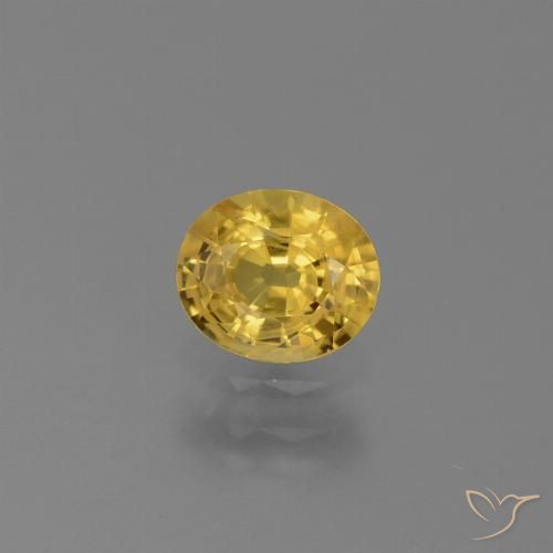 0.76ct Naturale Dorato Zaffiro, Ovale, VS