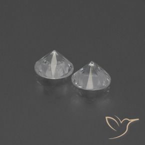 Gemme di Zaffiro Bianco naturale da 0.75 ct, Rotondo, VS
