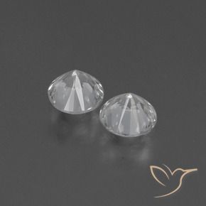 Gemme di Zaffiro Bianco trasparente naturale da 0.78 ct, Rotondo, VS