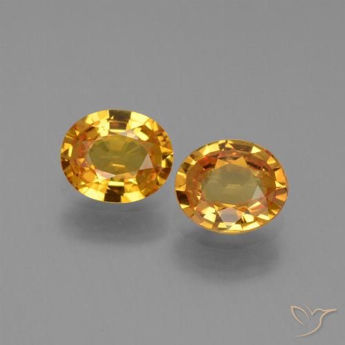 1.26ctw Naturale Arancione-Oro medio Zaffiro, Ovale, VVS-VS