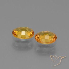 Gemme di Zaffiro Arancione-Oro medio naturale da 1.26 ct, Ovale, VVS-VS