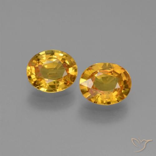 1.40ctw Naturale Arancio Dorato Profondo Zaffiro, Ovale, VS