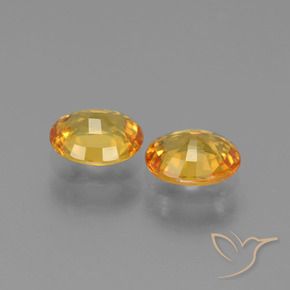 Gemme di Zaffiro Arancio Dorato Profondo naturale da 1.40 ct, Ovale, VS