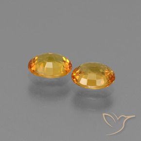 Gemme di Zaffiro Arancio Scuro-Oro naturale da 1.41 ct, Ovale, VS