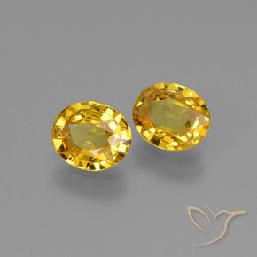 Gemme di Zaffiro Dorato naturale da 1.23 ct, Ovale, VS