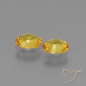 Gemme di Zaffiro Dorato naturale da 1.23 ct, Ovale, VS