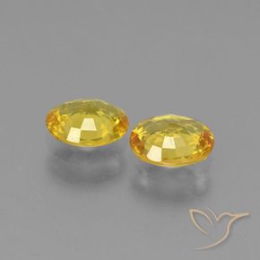 Gemme di Zaffiro Giallo miele chiaro naturale da 1.30 ct, Ovale, VVS-VS