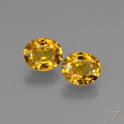 1.32ctw Naturale Arancio Dorato Profondo Zaffiro, Ovale, VS