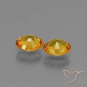 Gemme di Zaffiro Arancio Dorato Profondo naturale da 1.32 ct, Ovale, VS