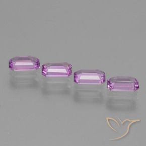 Gemme di Zaffiro Viola medio naturale da 2.41 ct, Ottagonale / Taglio smeraldo, VVS-VS