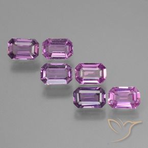 Gemme di Zaffiro Viola violetto naturale da 3.50 ct, Ottagonale / Taglio smeraldo, VVS-VS