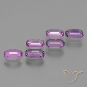 Gemme di Zaffiro Viola violetto naturale da 3.50 ct, Ottagonale / Taglio smeraldo, VVS-VS
