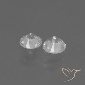 Gemme di Zaffiro Bianco naturale da 0.77 ct, Rotondo, VVS-VS