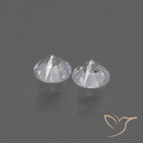 Gemme di Zaffiro Bianco naturale da 0.77 ct, Rotondo, VVS-VS