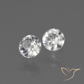 Gemme di Zaffiro Bianco naturale da 0.79 ct, Rotondo, VS