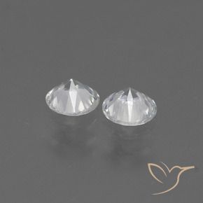 Gemme di Zaffiro Bianco naturale da 0.74 ct, Rotondo, VS