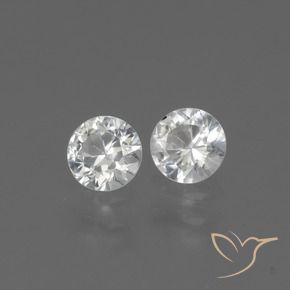 Gemme di Zaffiro Bianco naturale da 0.73 ct, Rotondo, VS