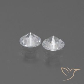 Gemme di Zaffiro Bianco naturale da 0.70 ct, Rotondo, VVS-VS