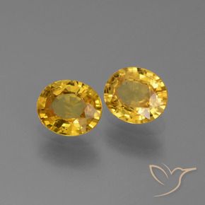 Gemme di Zaffiro Oro profondo naturale da 1.38 ct, Ovale, VS