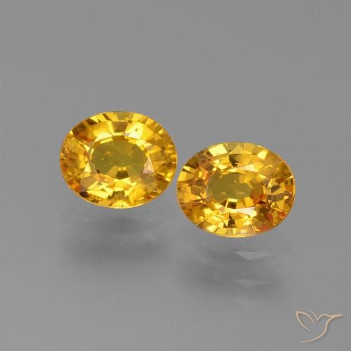 1.64ctw Naturale Arancio-Oro Zaffiro, Ovale, VS