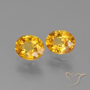 Gemme di Zaffiro Arancio-Oro naturale da 1.64 ct, Ovale, VS