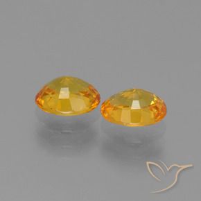 Gemme di Zaffiro Arancio-Oro naturale da 1.64 ct, Ovale, VS