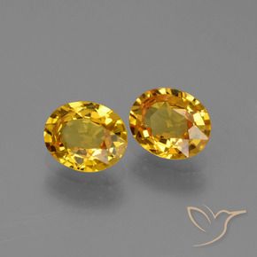 Gemme di Zaffiro Arancio Dorato Profondo naturale da 1.43 ct, Ovale, VVS-VS