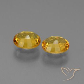 Gemme di Zaffiro Arancio Dorato Profondo naturale da 1.43 ct, Ovale, VVS-VS