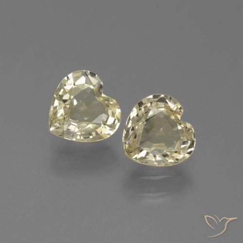 1.47ctw Naturale Oro chiaro Zaffiro, Cuore, VVS-VS