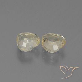 Gemme di Zaffiro Oro chiaro naturale da 1.47 ct, Cuore, VVS-VS