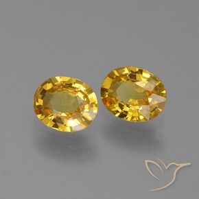 Gemme di Zaffiro Dorato naturale da 1.36 ct, Ovale, VVS-VS