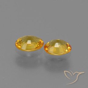 Gemme di Zaffiro Arancio Dorato Profondo naturale da 1.30 ct, Ovale, VVS-VS