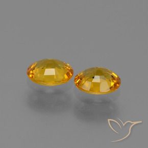 Gemme di Zaffiro Dorato scuro naturale da 1.30 ct, Ovale, VS