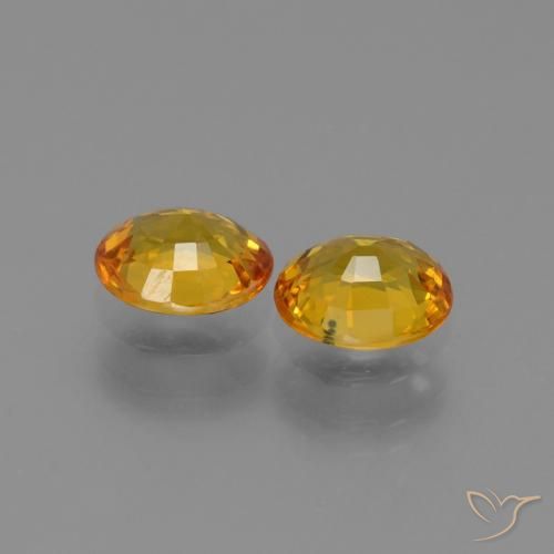 Gemme di Zaffiro Dorato scuro naturale da 1.49 ct, Ovale, VS