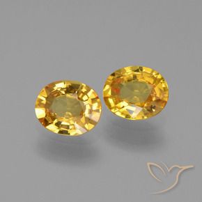 Gemme di Zaffiro Dorato naturale da 1.35 ct, Ovale, VVS-VS