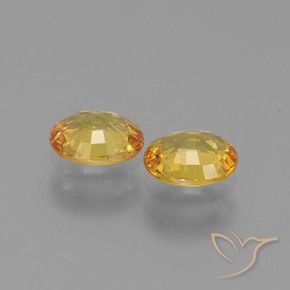 Gemme di Zaffiro Dorato naturale da 1.35 ct, Ovale, VVS-VS