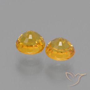 Gemme di Zaffiro Dorato scuro naturale da 1.47 ct, Rotondo, VS