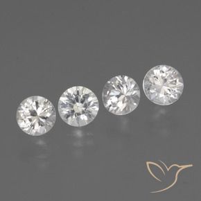 Gemme di Zaffiro Bianco naturale da 1.37 ct, Rotondo, VS