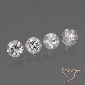 Gemme di Zaffiro Bianco naturale da 1.39 ct, Rotondo, VS