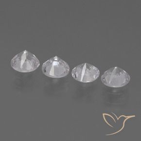 Gemme di Zaffiro Bianco naturale da 1.39 ct, Rotondo, VS