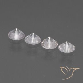 Gemme di Zaffiro Bianco naturale da 1.44 ct, Rotondo, VS