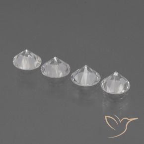 Gemme di Zaffiro Bianco naturale da 1.37 ct, Rotondo, VVS-VS