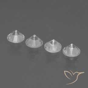 Gemme di Zaffiro Bianco naturale da 1.53 ct, Rotondo, VVS-VS
