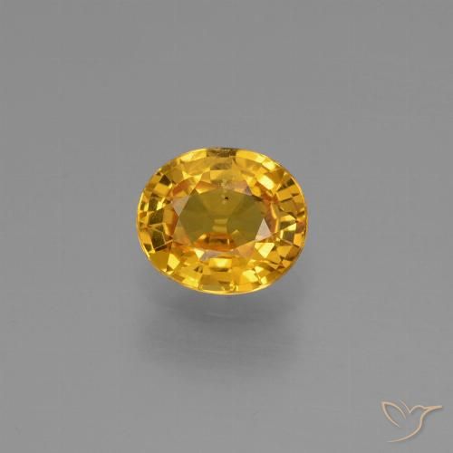 0.88ct Naturale Dorato scuro Zaffiro, Ovale, VS