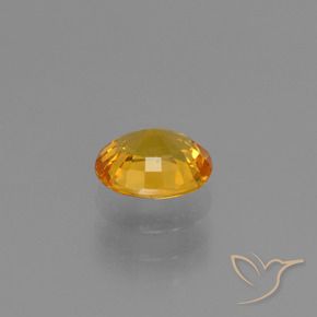 Zaffiro Dorato scuro naturale da 0.88 ct, Ovale, VS