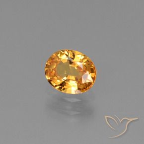 Zaffiro Arancio-Oro naturale da 0.79 ct, Ovale, VS