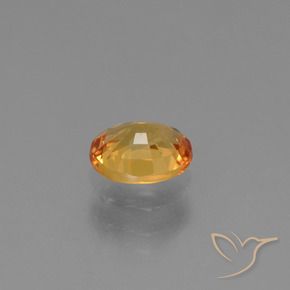 Zaffiro Arancio-Oro naturale da 0.79 ct, Ovale, VS