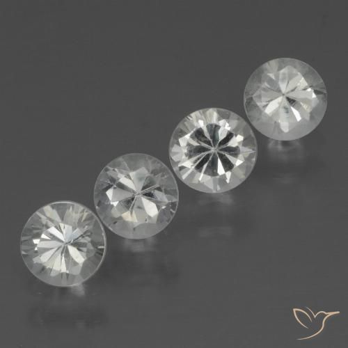 1.63ctw Naturale Bianco trasparente Zaffiro, Rotondo, VVS-VS